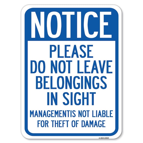 Safety Sign, 18 in Height, Aluminum, 23529